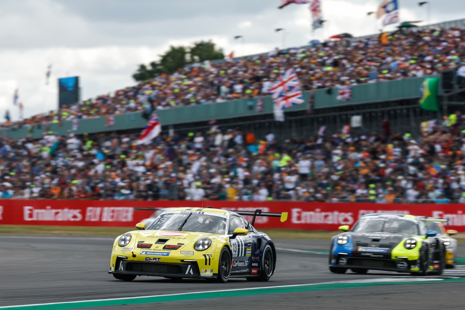 Smalley shines on Porsche Supercup debut in front of capacity Silverstone crowd